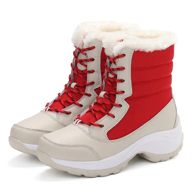 Donna - Stivali da neve con piattaforma casual - Caldi e alla moda