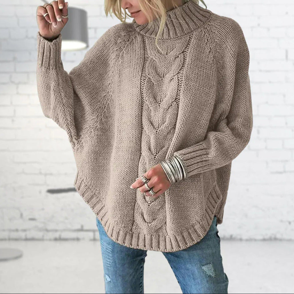 Donna - Maglia a collo alto - Stile a vestibilità ampia