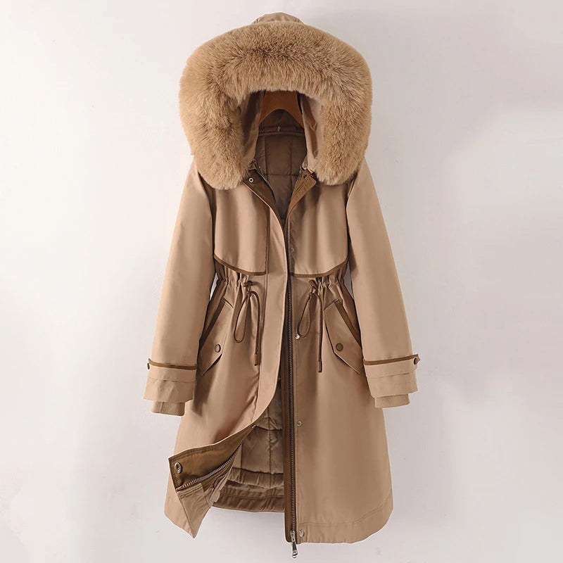 Donna - Giacca invernale trapuntata e calda - Design con cappuccio