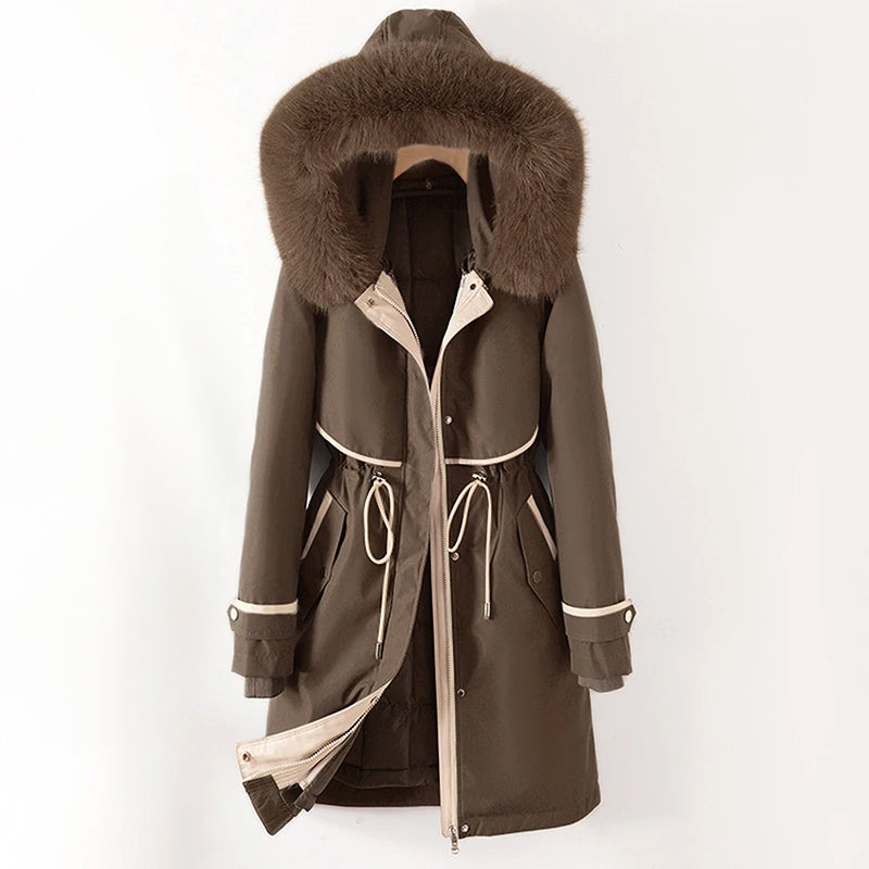Donna - Giacca invernale trapuntata e calda - Design con cappuccio