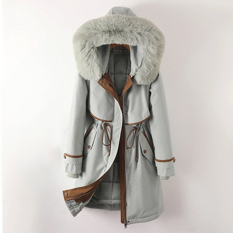Donna - Giacca invernale trapuntata e calda - Design con cappuccio