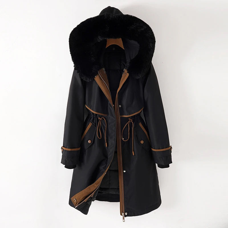 Donna - Giacca invernale trapuntata e calda - Design con cappuccio