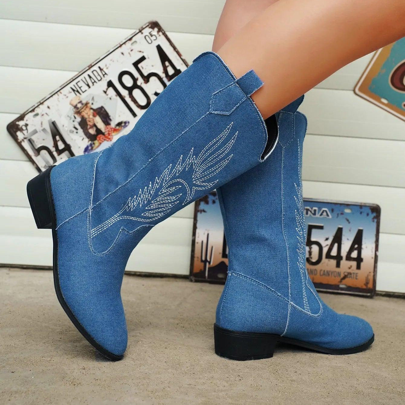 Donna - Stivali da cowboy morbidi - Confortevoli e alla moda
