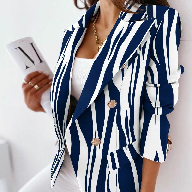 Donna - Blazer doppiopetto sartoriale - Stili stampati